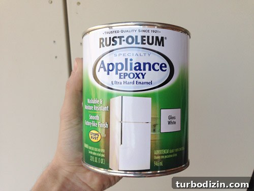 How to Paint a Refrigerator with Appliance Paint: Step-by-Step Guide 4 rust-oleum appliance epoxy can