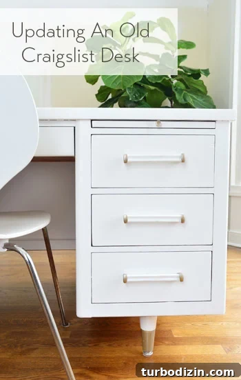 How to Repaint and Restore an Old Desk for a Fresh Look 2 updating-an-old-craigslist-desk