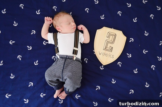 Weekly Baby Photo Project Ideas to Capture Your Baby’s Growth 3 Teddy week 2