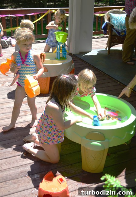 Pink and Gold Kids Party Ideas: Decorations, Cake & Outfit Tips 17 Water table play