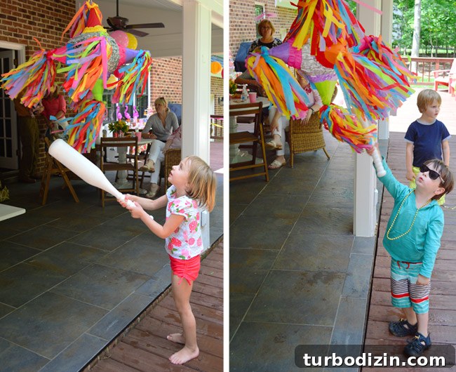 Pink and Gold Kids Party Ideas: Decorations, Cake & Outfit Tips 20 Pinata fun