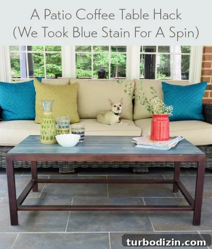 making-an-outdoor-coffee-table-blue-stain
