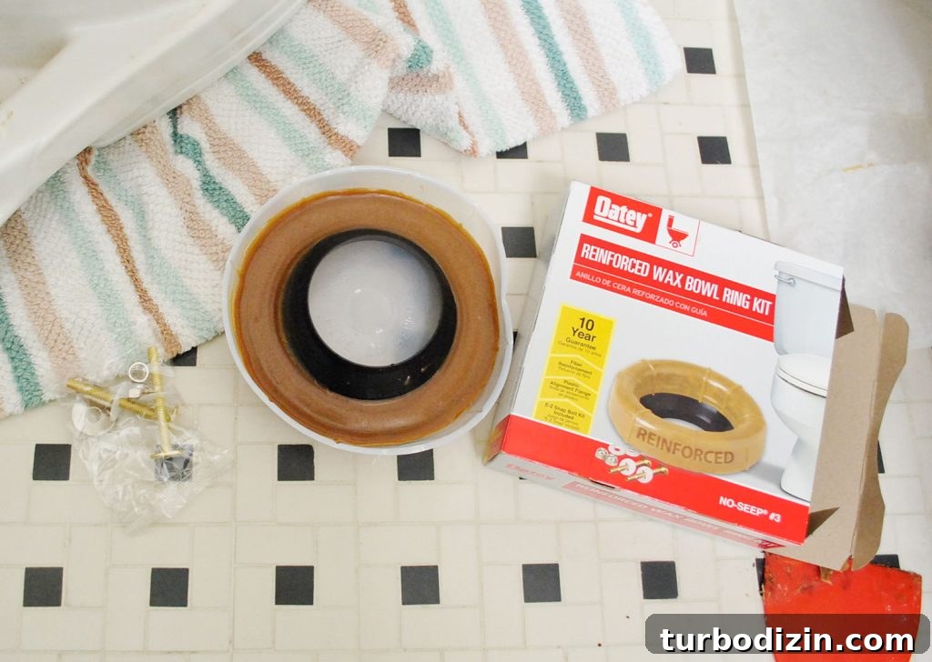 Toilet Installation Wax Ring Kit With Bolts And Box