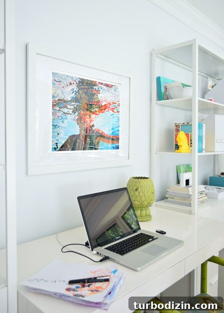 Buying a Teil Duncan Painting for Our Anniversary Gift 8 Art over desk