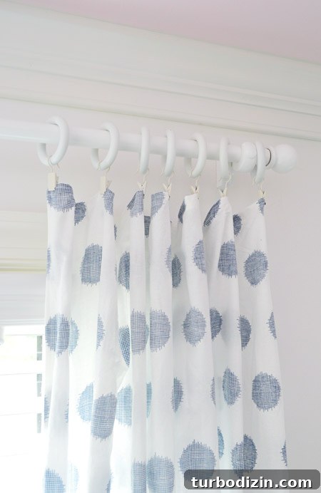 New white curtain rods