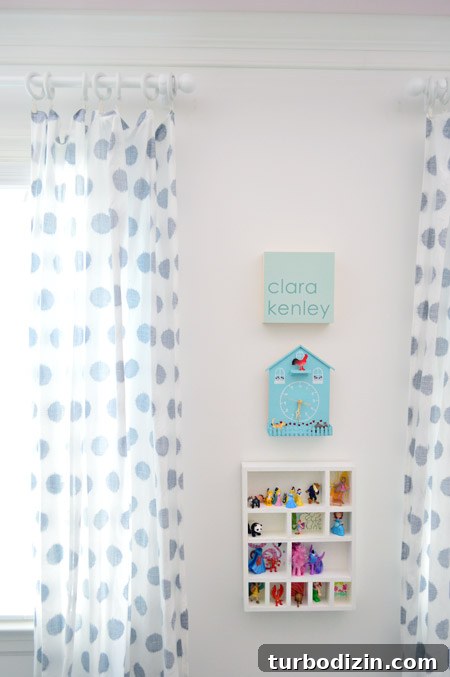 Clara napping with new curtains