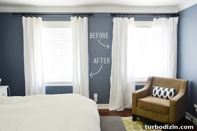 Curtains tightened
