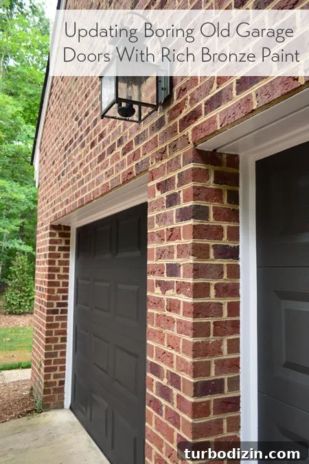 How We Painted Our Garage Doors Urbane Bronze (Step-by-Step) 2 Garage-Painted-After-Pic