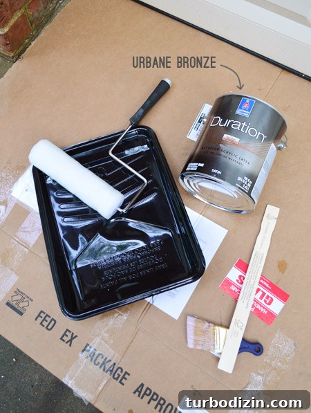 How We Painted Our Garage Doors Urbane Bronze (Step-by-Step) 8 img 65236 8