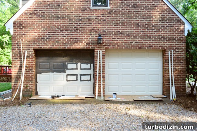 How We Painted Our Garage Doors Urbane Bronze (Step-by-Step) 9 img 65236 9