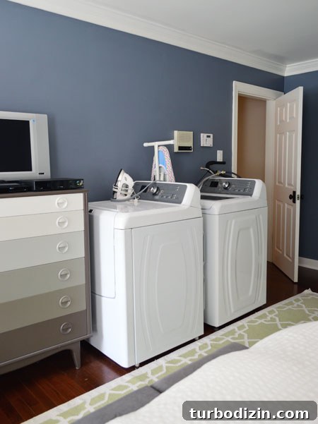 Washer relocated