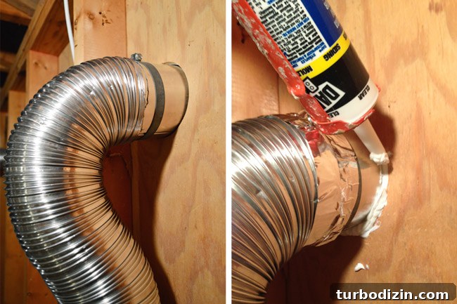 Interior duct connection