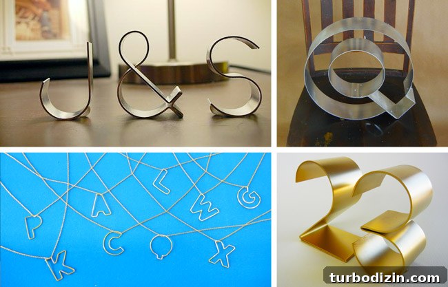Free Giveaway: Get the Facts About This Must-Have Beauty Item 3 Typographic metal creations by GaugeNYC
