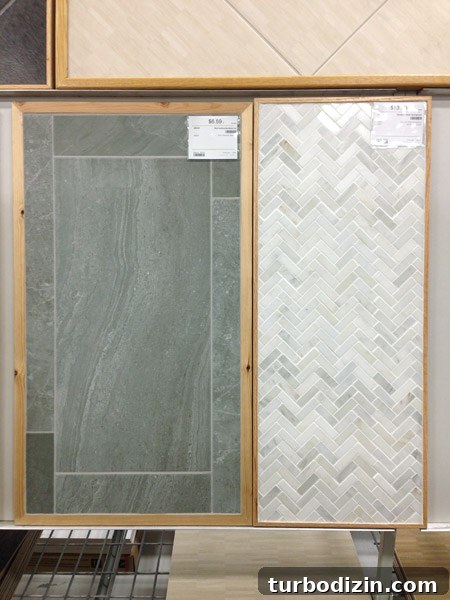 Tile next to accent tile