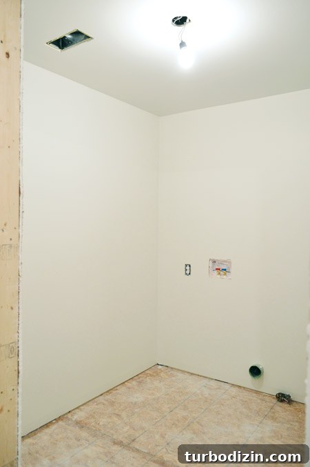 Painted laundry room