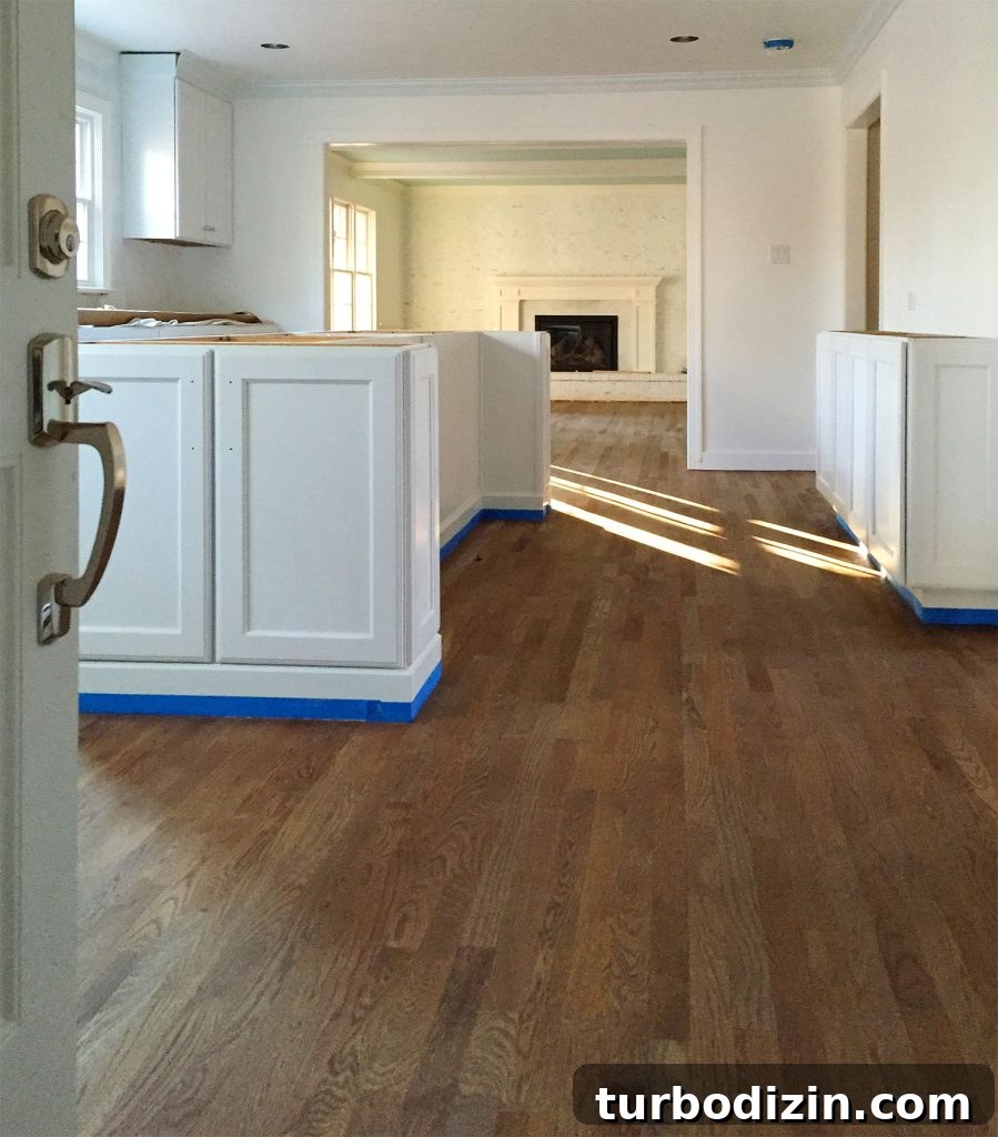 How to Refinish Hardwood Floors: Step-by-Step Guide 13 Freshly Stained Hardwood Floors Waiting For Drying