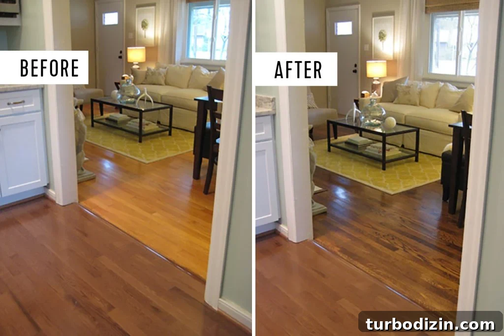 How to Refinish Hardwood Floors: Step-by-Step Guide 20 Side By Side Before And After Of Refinished Hardwood Floors Color Matching