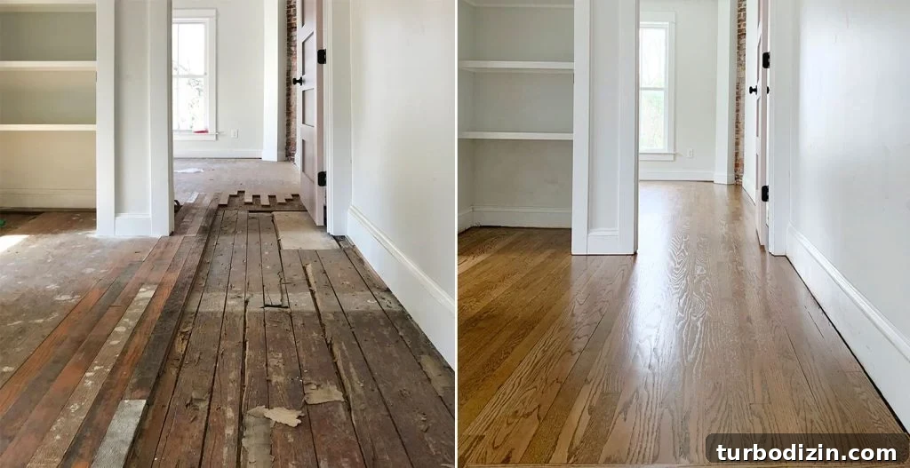 How to Refinish Hardwood Floors: Step-by-Step Guide 6 Before After Photos Of Patched And Refinished Hardwood Floors