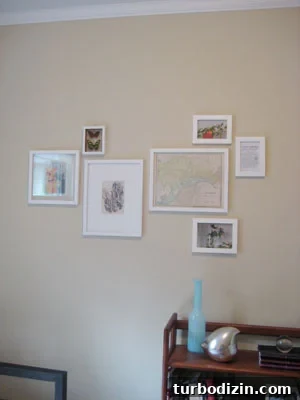 Gallery of frames on a wall