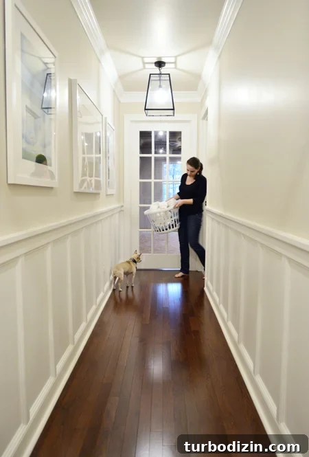 DIY Wainscoting Ideas to Transform Your Hallway 14 Hall-Sherry-Laundry