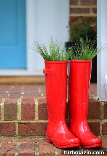 Affordable Holiday Decorating Ideas for a Festive Home 11 Tree-Boots-With-The-Fir