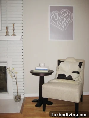 Target slipper chair with sheepskin