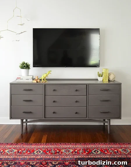 Hide TV Wires in the Wall: Step-by-Step Guide for Clean Installation 11 How-To-Hide-TV-Wires-After-No-Cords-Folkstone-by-Sherwin Williams