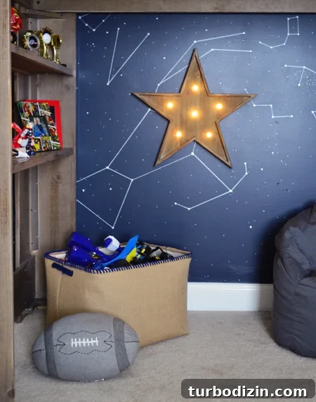 Boys Outer-Space-Bedroom-Loft-Bed-Play-Area