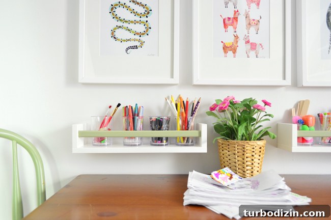 How We Transformed Our Bonus Room Into a Stylish Lounge 7 Playful-Family-Bonus-Room-Kids-Art-Organization