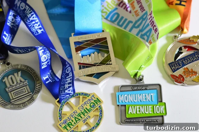 Turn Race Medals Into Unique Christmas Ornaments 3 running race medals before becoming christmas ornaments