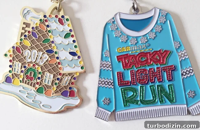 Turn Race Medals Into Unique Christmas Ornaments 4 christmas race medals ready to be made into ornaments