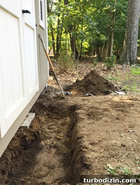 Shed-Stone-Step-Dug-Hole