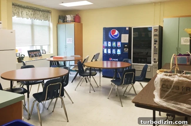 Teacher Lounge Makeover Ideas to Boost Comfort and Productivity 3 Teachers-Lounge-BEFORE-Main