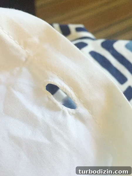 Split One Duvet Cover Into Two: DIY Guide for Dual Use 9 Split-Duvet-Button-Hole-Sewed