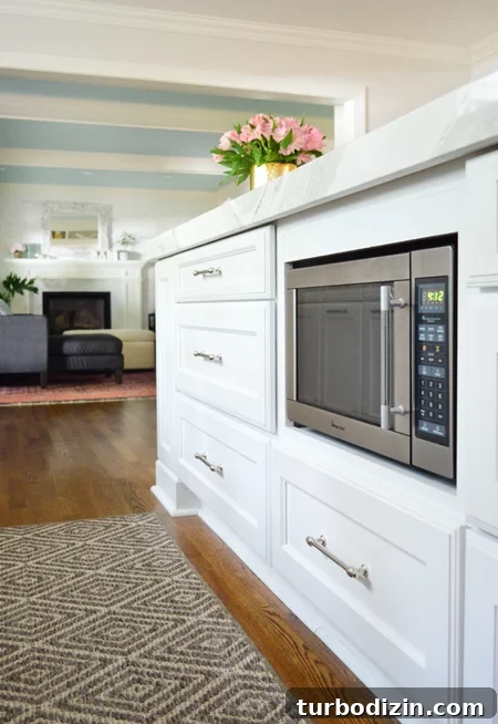 Smart Kitchen Organization Ideas to Maximize Space and Efficiency 5 kitchen-demo-microwave-in-island-450