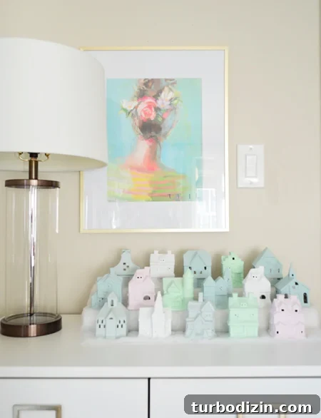 How to Paint a Festive Christmas Village House for Your Display 3 colorful Christmas village pastel with painting