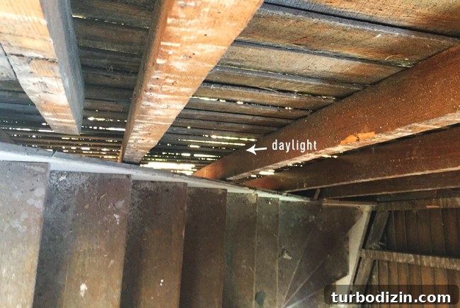 Beach House Renovation: Stripping to the Studs Guide 5 Gaps behind siding revealed during demo