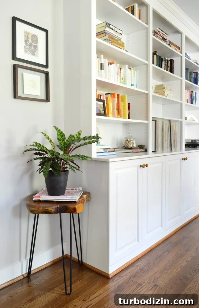 Family-Friendly Whole-House Renovation Guide for Comfortable Living 13 Built-ins and plants
