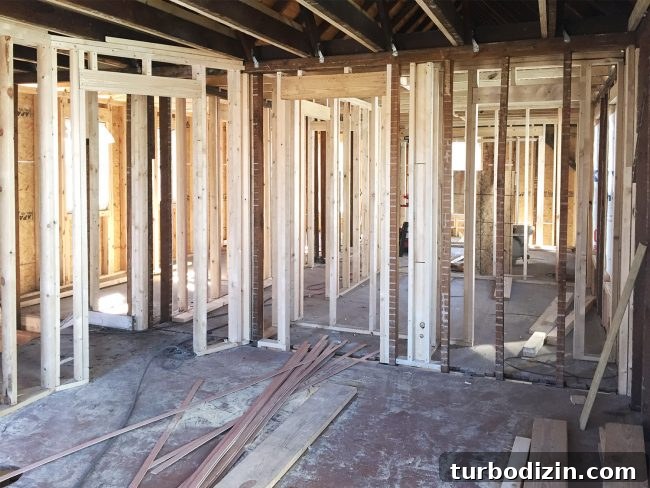 Upstairs framing