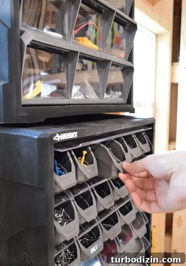 shed storage ideas pull out shelves for screws