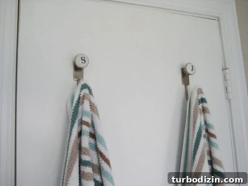 Anthropologie initial towel hooks
