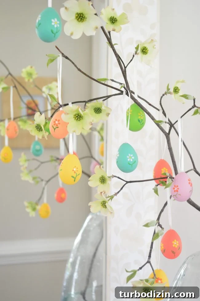 How to Make a Charming DIY Easter Egg Tree for Spring Decor 3 easy easter tree colorful eggs from World Market