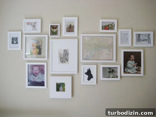 White-Hot Trends: What’s Driving the White Color Craze in 2026 5 Gallery wall with white frames