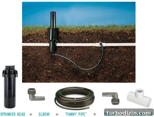 irrigation system sprinkler head diagram with connections