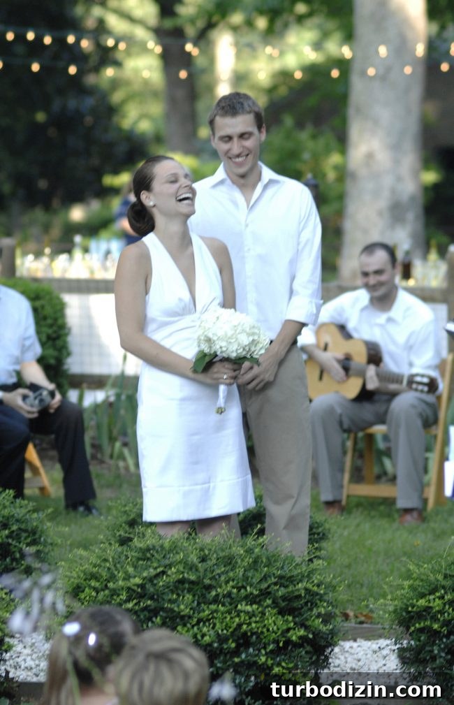 Backyard wedding photo