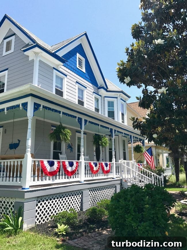 Patriotic Front Porch and Yard Decorating Ideas for Every Season 5 patriotic front porch on gray blue beach home
