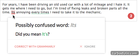 Grammarly screenshot