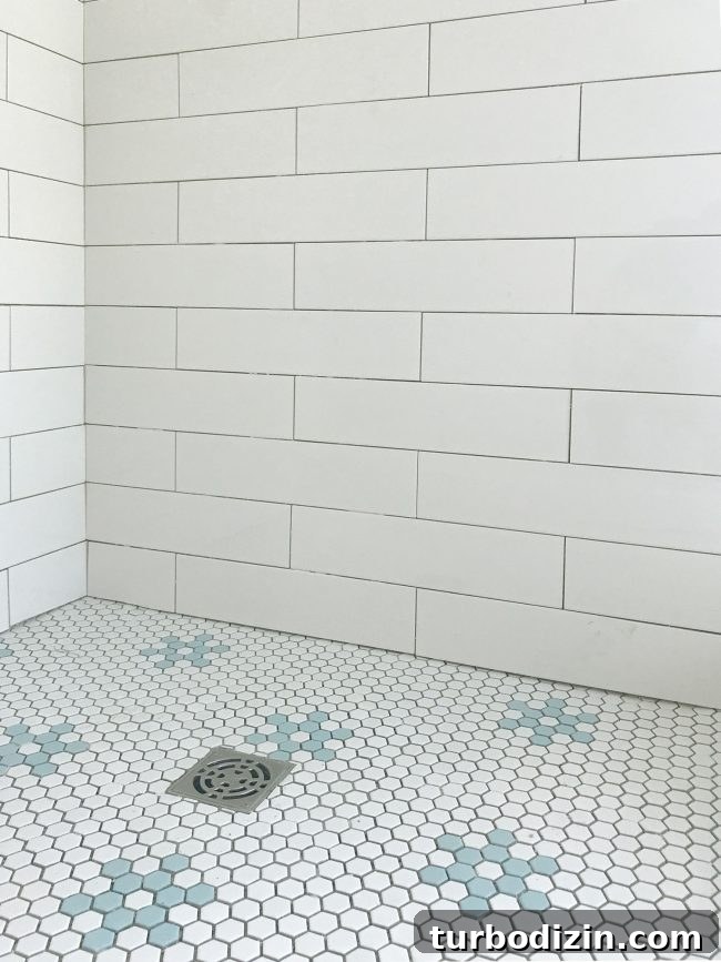Blue and White Hex Tile Installation at a Beach House 6 img 83553 5