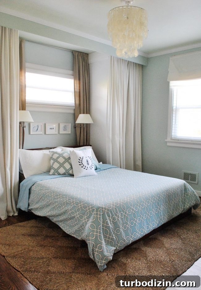 Bedroom with built-in closets