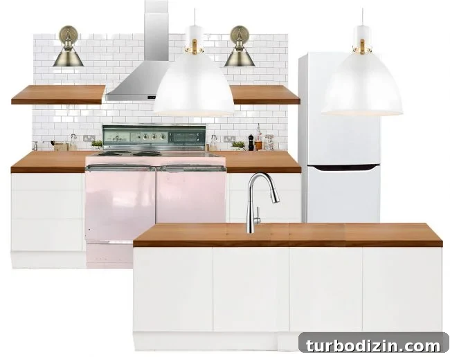 beach house kitchen planning tool mood board shaded lights